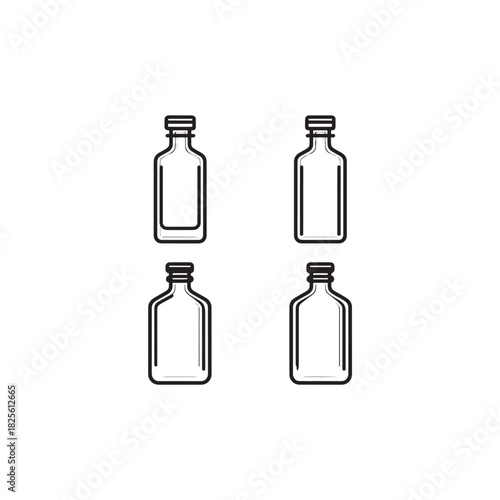 bottle line art simple glass container design