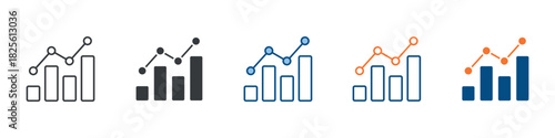 Metrics Icon Set Multiple Style Collection 