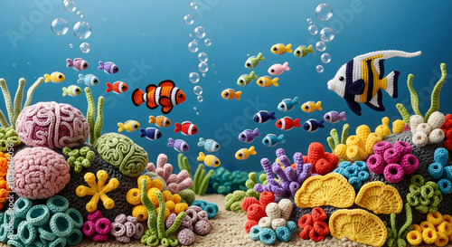 Fototapeta Naklejka Na Ścianę i Meble -  Crochet Great Barrier Reef