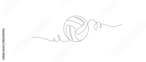 when volleyball line art