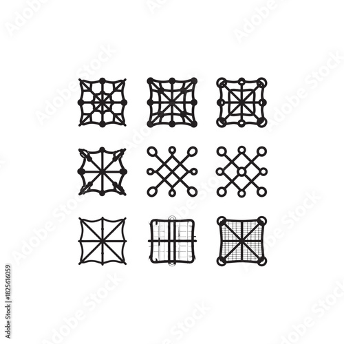 Cargo net line art useful strong safety gear