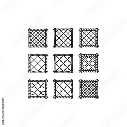 Cargo net line art useful strong safety gear