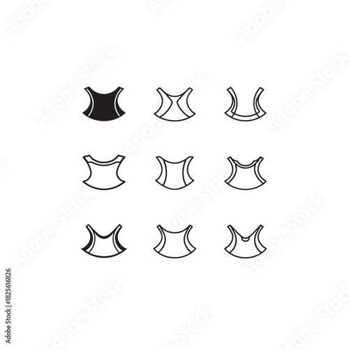 Cervical Collar line art orthopedic care concept