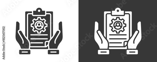 Job Description Icon Set Vector Collection Isolated In Black And White