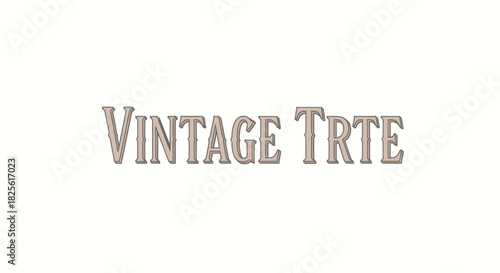 Vintage TRTE Text Logo Design with Retro Style Font.