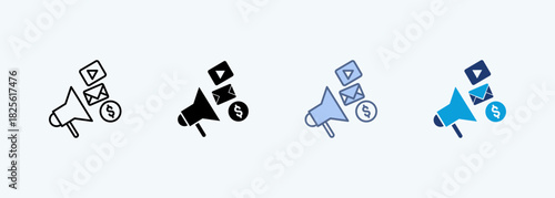 Content Marketing multiple style icon collection