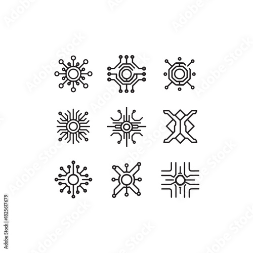 CircuitForge line art shaping technology into elegant narratives