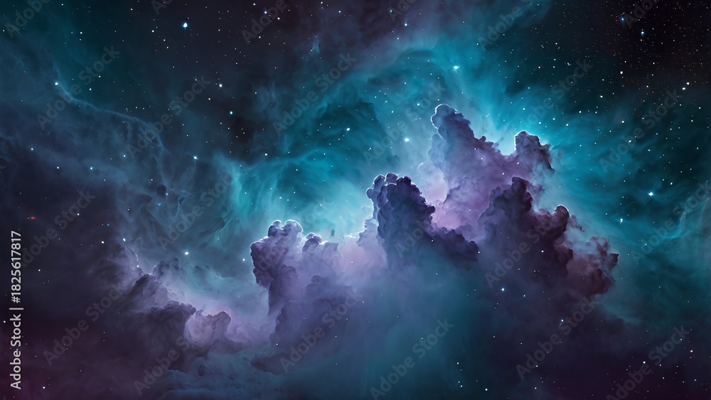 Fototapeta premium galaxy in space,Celestial Crystal Nebula