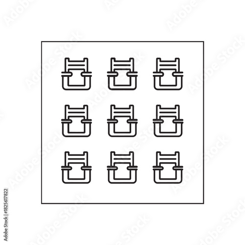 Clamps line art minimal tools for artisans