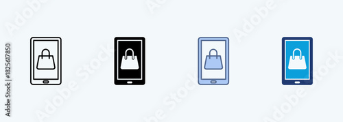 E Commerce multiple style icon collection