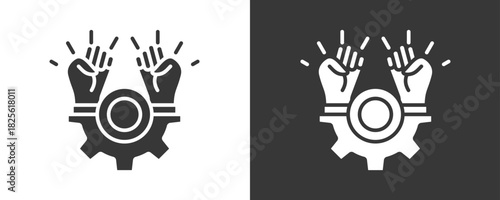 Protest Icon Set Vector Collection Isolated In Black And White