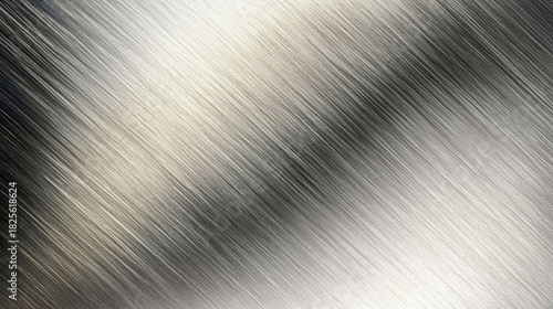 Brushed metal stainless steel silver texture diagonal lines industrial background metallic surface abstract pattern cool