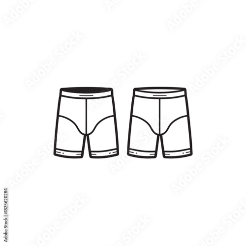 Compression Shorts Line Art Lightweight Breathable Durable Everyday Use