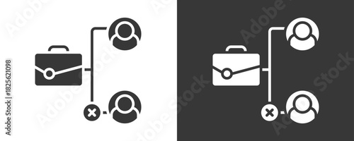 Layoff Icon Set Vector Collection Isolated In Black And White