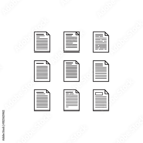 Contract Paper line art illustration for professional business use