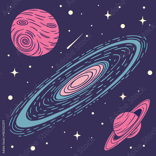 space rocket in space