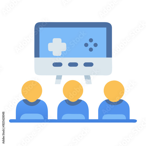 Team watching esports broadcast on screen at home or office