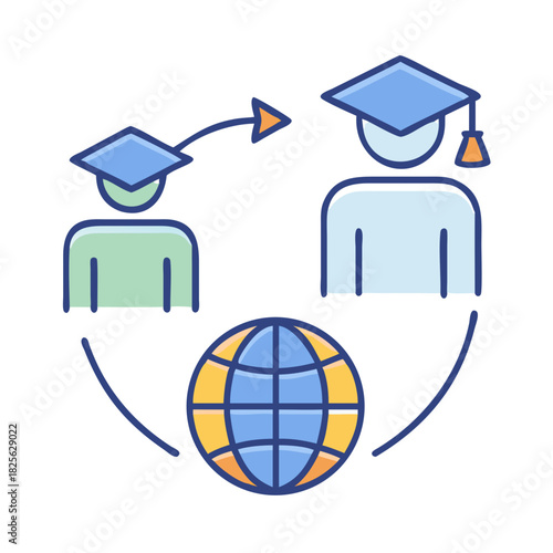 Global education exchange program with graduation and study abroad