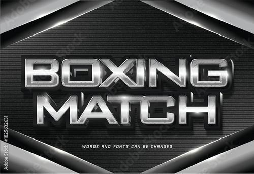 boxing match editable text effect	

