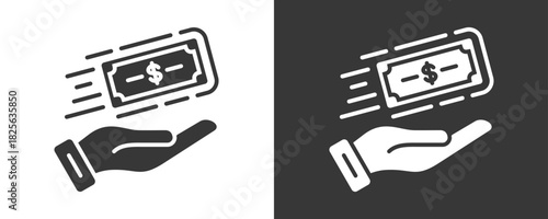 Cash Flow Icon Set Vector Collection Isolated In Black And White