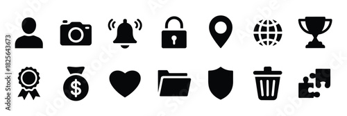 Web icons featuring home, location, globe, chat, message, mail, information, and search symbols in clean vector style ideal for website interfaces and digital contact pages