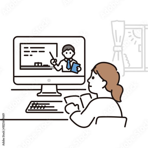 Woman Taking Online Classes