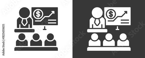 Training Icon Set Vector Collection Isolated In Black And White
