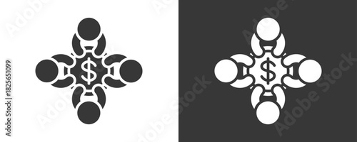 Partnership Icon Set Vector Collection Isolated In Black And White