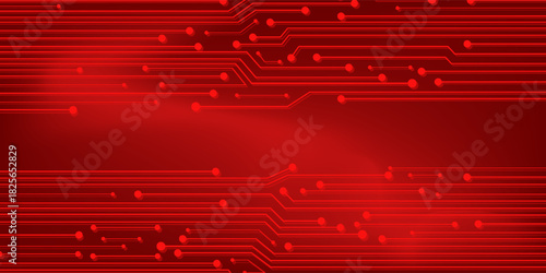 Red Circuit Board Technology Background