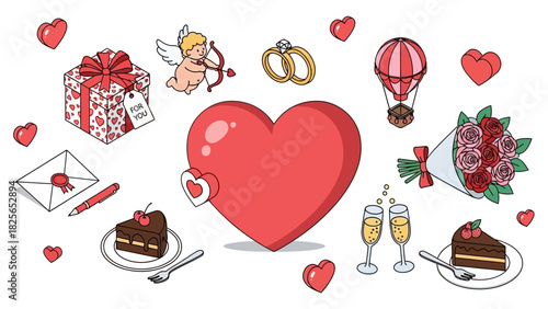 Valentine's Day Icon Set Love, Romance, and Celebration Elements Whisk_8ae9f620d132688b79748df78c7b34a7dr