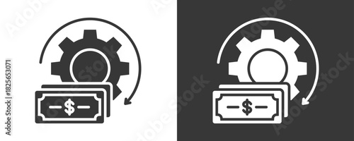 Money Management Icon Set Vector Collection Isolated In Black And White