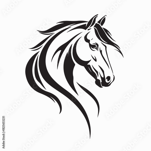 Horse Head Logo Images Vector isolated on white background