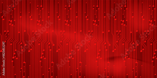 Red Circuit Board Technology Background