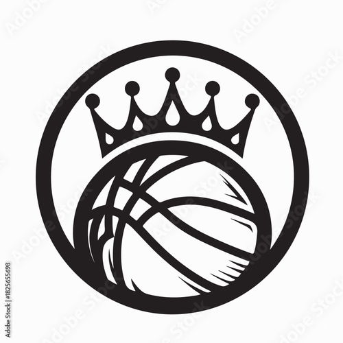 Basketball Crown Logo Vector Illustration on white background