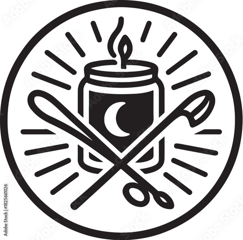 Candle Makers Covenant Retro Badge Vector.eps