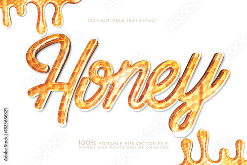 sweet honey editable text
