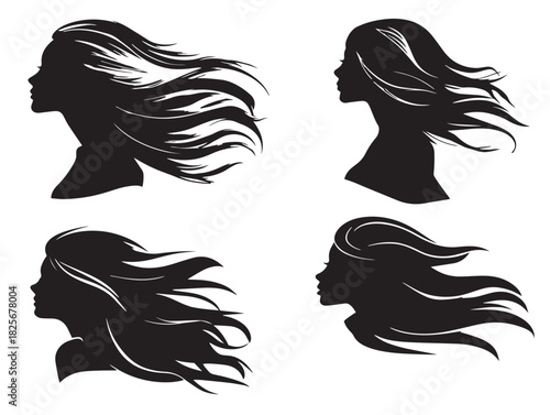 Dynamic breeze flowing silhouette set with stunning visual appeal