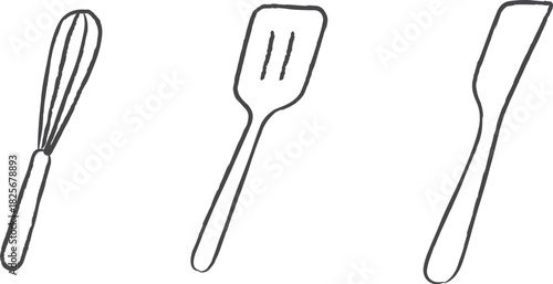 Kitchen utensil set spoon spatula knife