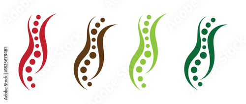 Spine diagnostics symbol logo template vector illustration design 