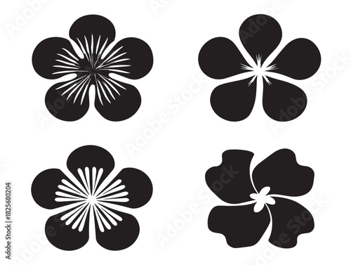 Gorgeous flower petal design featuring dynamic natural silhouette details