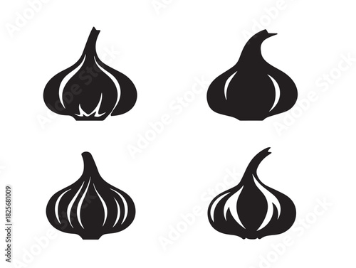 Beautiful garlic bulb variation featuring bold clean silhouette style