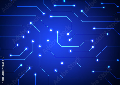 Digital technology circuit background. Futuristic circuit board and network concept. Design for microchip system data cyber virtual and backdrop.