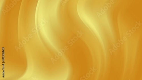 Abstract wavy gold fabric texture. Liquid holographic background. Smooth silk fabric surface with ripples and folds on the tissue Holographic Pastel Background with 3D Rendering in Seamless Loop