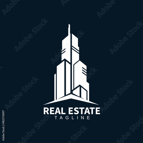 Sophisticated Luxury Real Estate Logo Template with Modern Font Style
