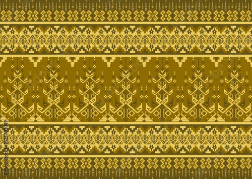 beautiful pixel tribal pattern inspired by each native pixel fabric like wayuu African native American southeast Asian traditional textile Thai silk pattern Aborigine Australian and Columbian fabric