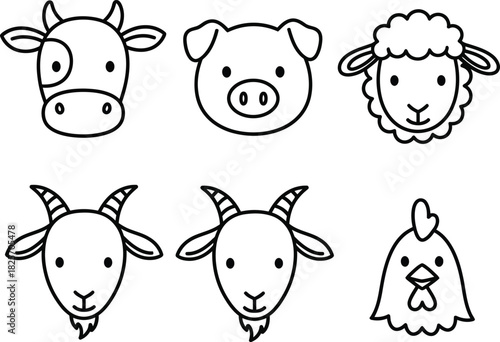 A set of funny cartoon animals featuring a diverse collection of playful and expressive creatures in a vibrant illustrative style