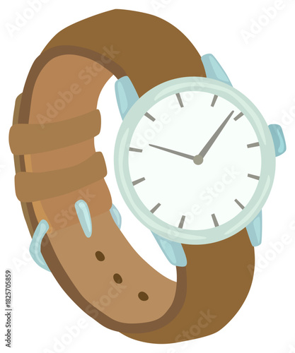 シンプルな腕時計のイラスト ベクター素材