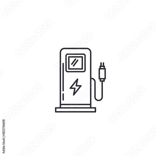 Electric Vehicle Charging Station Icon Sustainable Transportation and Energy Future