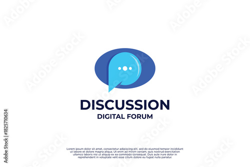 Creative professional bubble chat logo design template