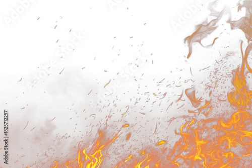 Realistic orange and red flames twist dynamically, creating a vivid burning motion. The fire glow adds warmth, danger, and cinematic intensity. png